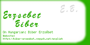 erzsebet biber business card