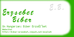 erzsebet biber business card